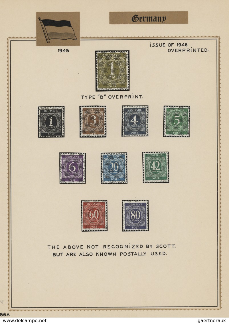 Bizone: 1946/1949, All.Bes. Und Hauptwert Bizone, Saubere Ungebrauchte Sammlung Auf Selbstgestaltene - Autres & Non Classés