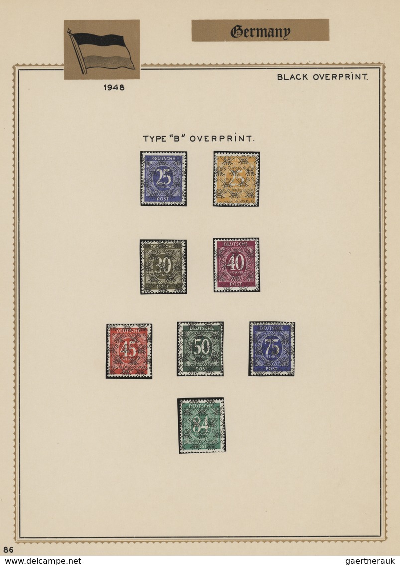 Bizone: 1946/1949, All.Bes. Und Hauptwert Bizone, Saubere Ungebrauchte Sammlung Auf Selbstgestaltene - Other & Unclassified