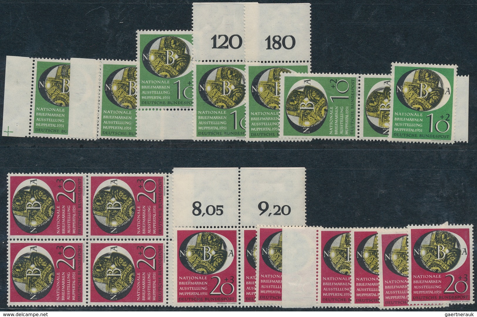 Bundesrepublik Deutschland: 1948/1959, Steckkartenpartie (ab Etwas Bizone) Mit Mittleren Und Bessere - Collections