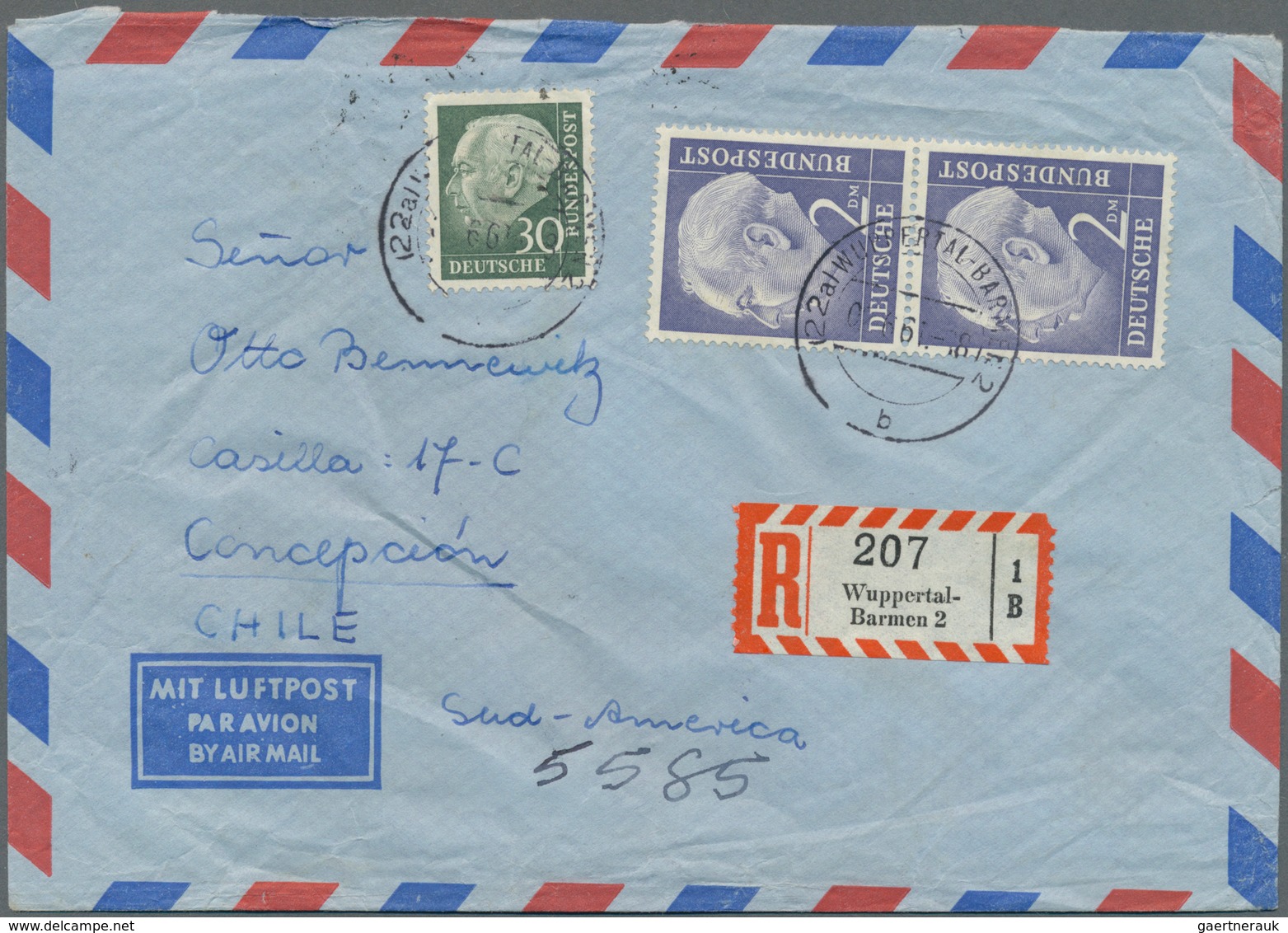 Bundesrepublik Deutschland: 1948/1968, Vielseitige Partie Von über 70 (meist Luftpost-) Briefen Aus - Collections