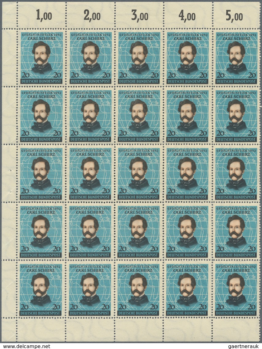 Bundesrepublik Deutschland: 1949/1955, Postfrische Partie Von Mittleren Und Besseren Werte In Einhei - Collections