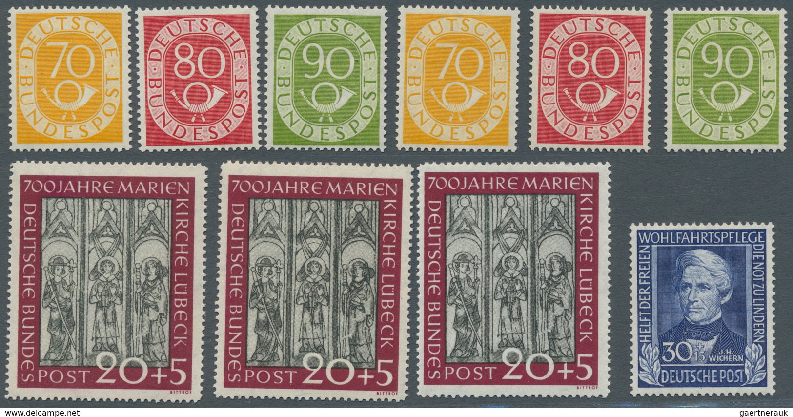 Bundesrepublik Deutschland: 1949/90, Interessanter Sammler-Bestand Auf Steckkarten Mit Schwerpunkt B - Collections
