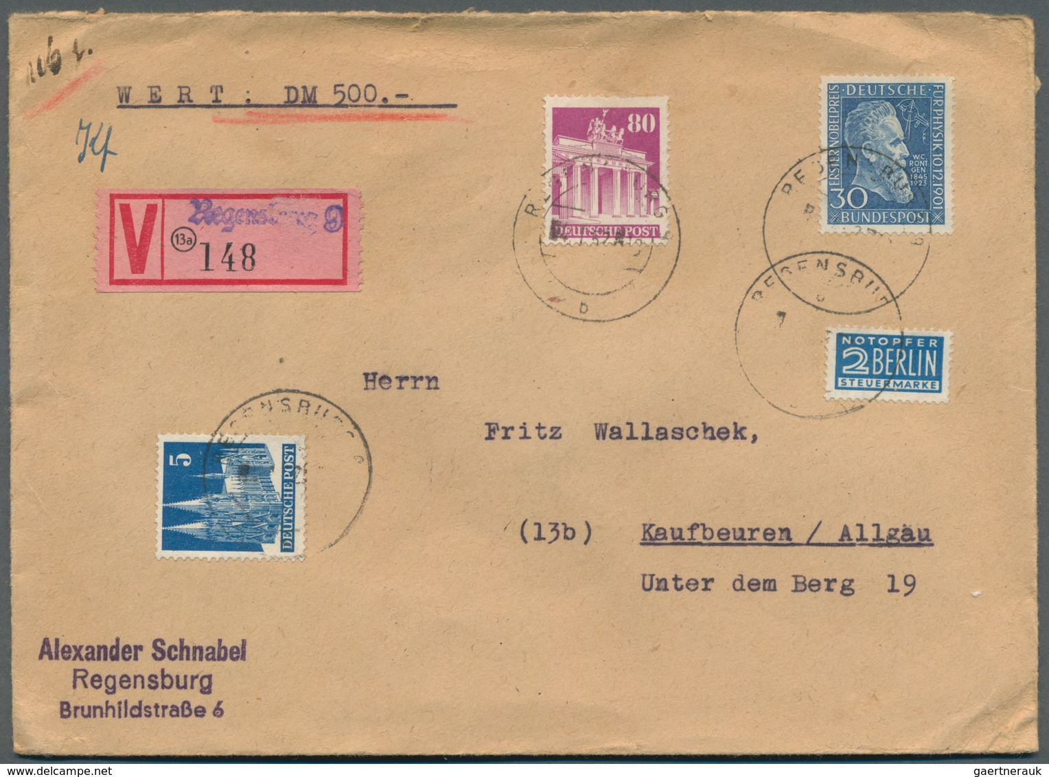 Bundesrepublik Deutschland: 1950/1970 (ca.), vielseitiger Bestand von ca. 830 Briefen/Karten mit dek