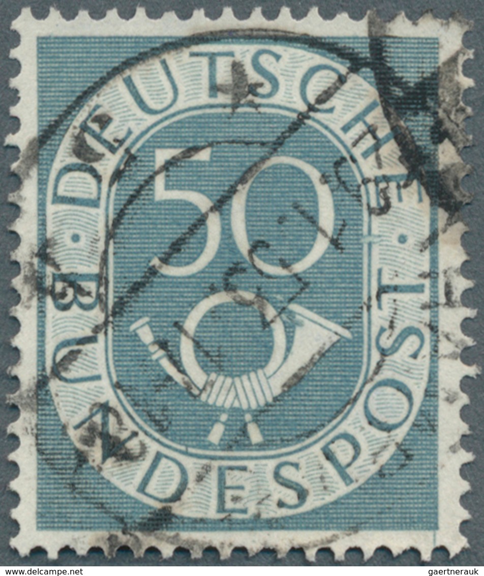 Bundesrepublik Deutschland: 1952/1953, Posthorn-Serie, Gestempeltes Lot Von Spezialitäten: 10 Pfg. P - Sammlungen