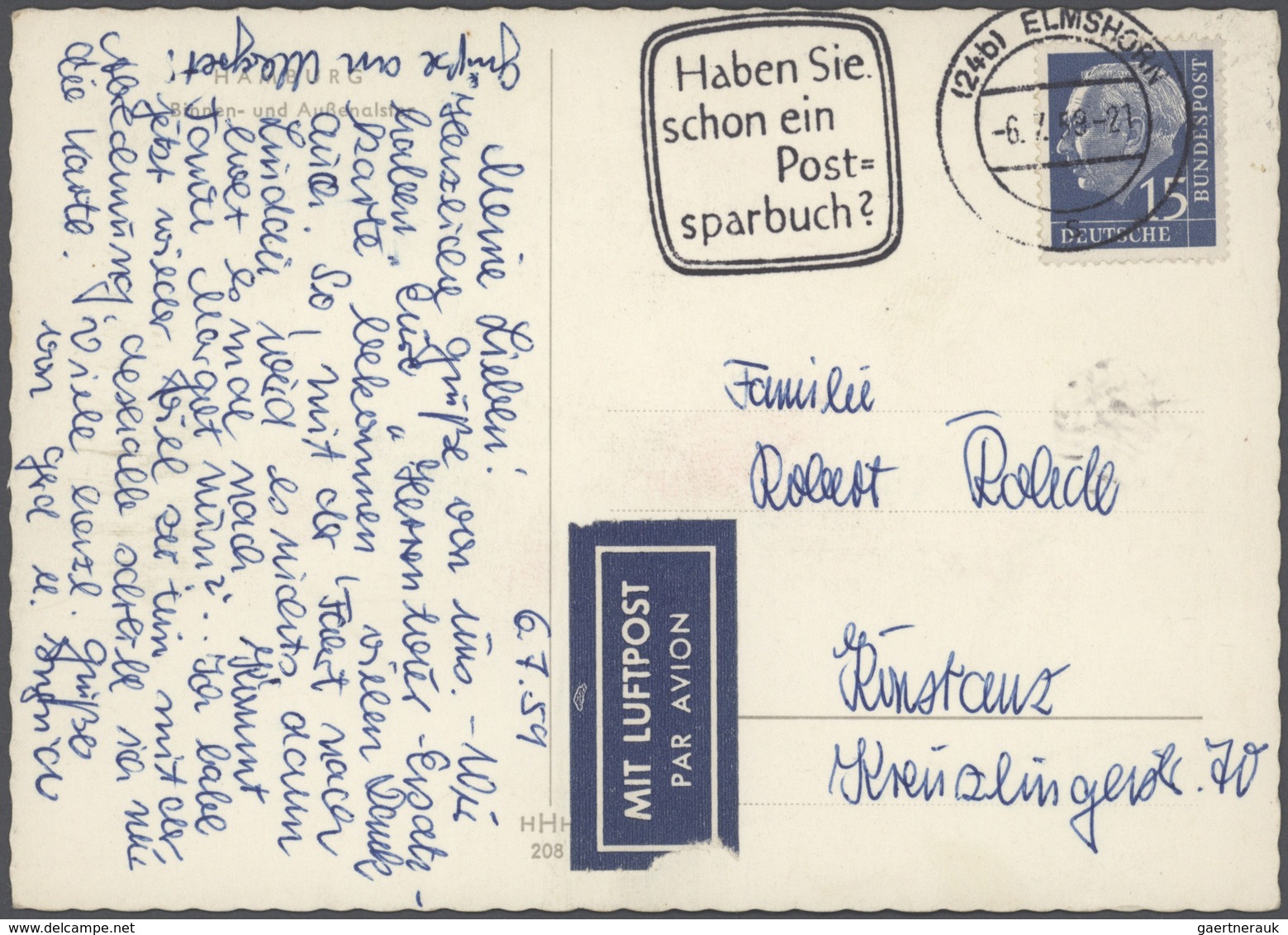 Bundesrepublik Deutschland: 1952/1962, Bestand Von Ca. 310 Briefen Und Karten Mit Nur Einzelfrankatu - Collections