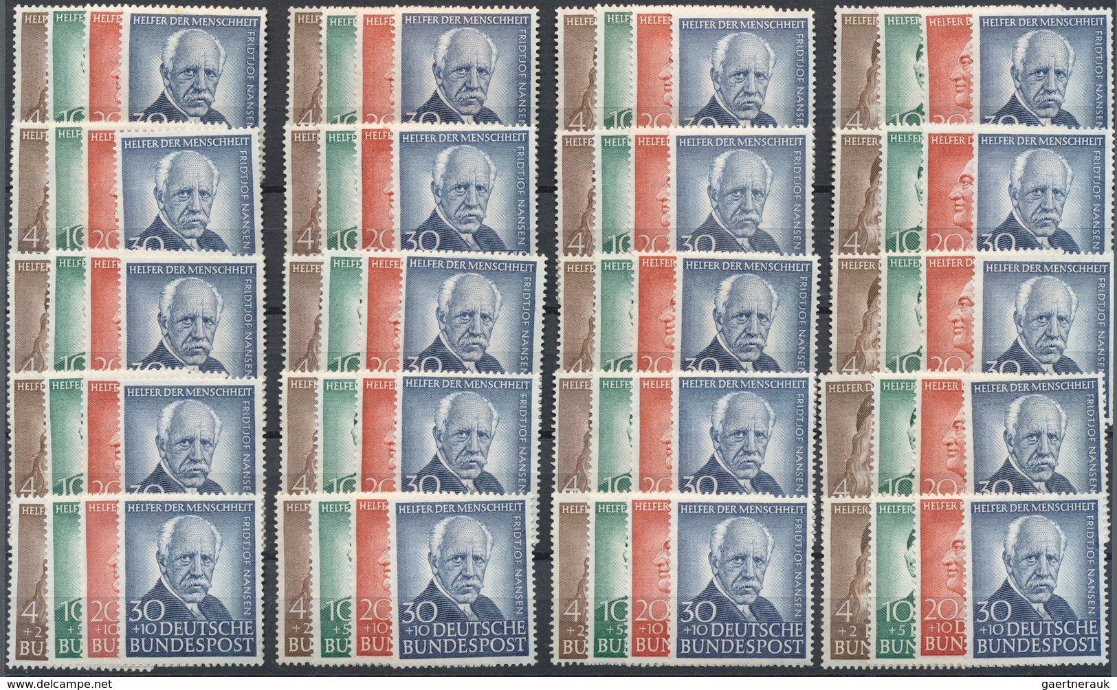 Bundesrepublik Deutschland: 1953, Wohlfahrt Per 24mal Postfrisch. MiNr. 173/76, 2.400,- €. - Collections