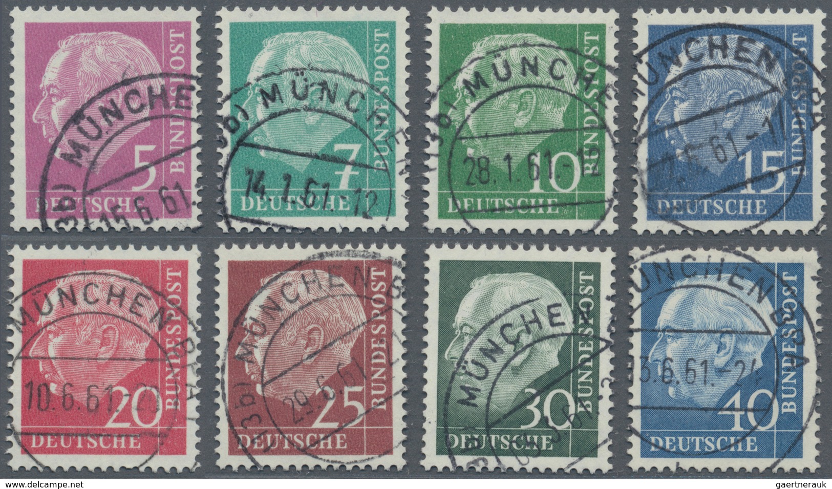 Bundesrepublik Deutschland: 1954-1961, Heuss Spezial, Schöne Partie Mit Zusammendrucken In Beiden Er - Collections