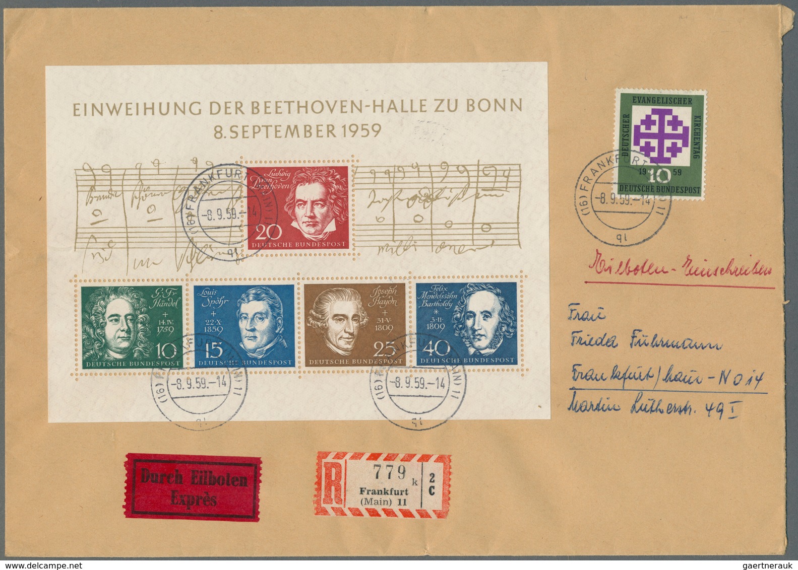 Bundesrepublik Deutschland: 1956/1964, Lot Von 16 Briefen (Format A5), Oft Einschreiben-Eilboten, Au - Collections