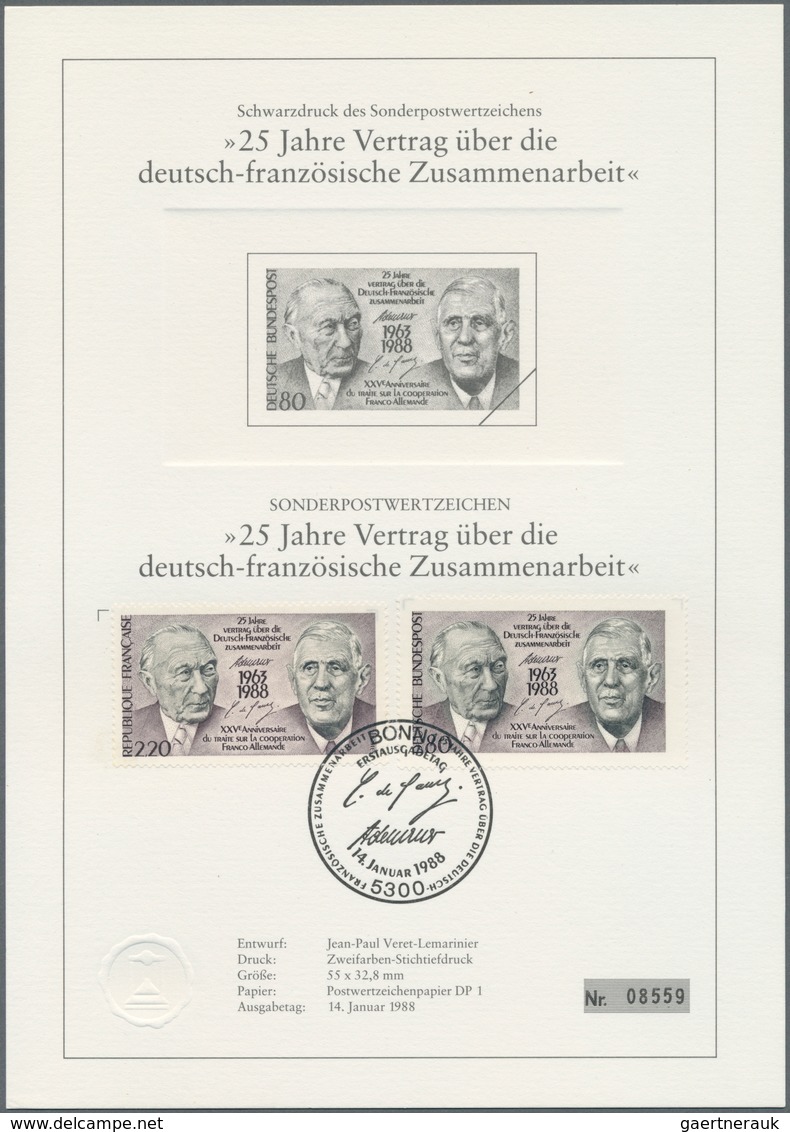 Bundesrepublik Deutschland: 1988, 25 Jahre Vertrag über Die Deutsch-französische Zusammenarbeit Best - Collections