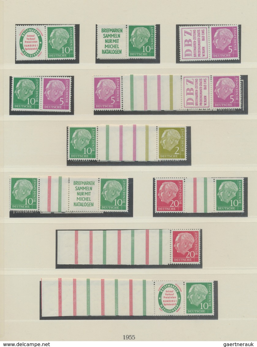 Bundesrepublik - Zusammendrucke: 1951/2007, Umfangreiche Zusammendrucksammlung In 2 Lindner Ringbind - Zusammendrucke