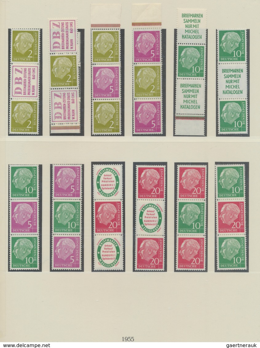 Bundesrepublik - Zusammendrucke: 1951/2007, Umfangreiche Zusammendrucksammlung In 2 Lindner Ringbind - Se-Tenant