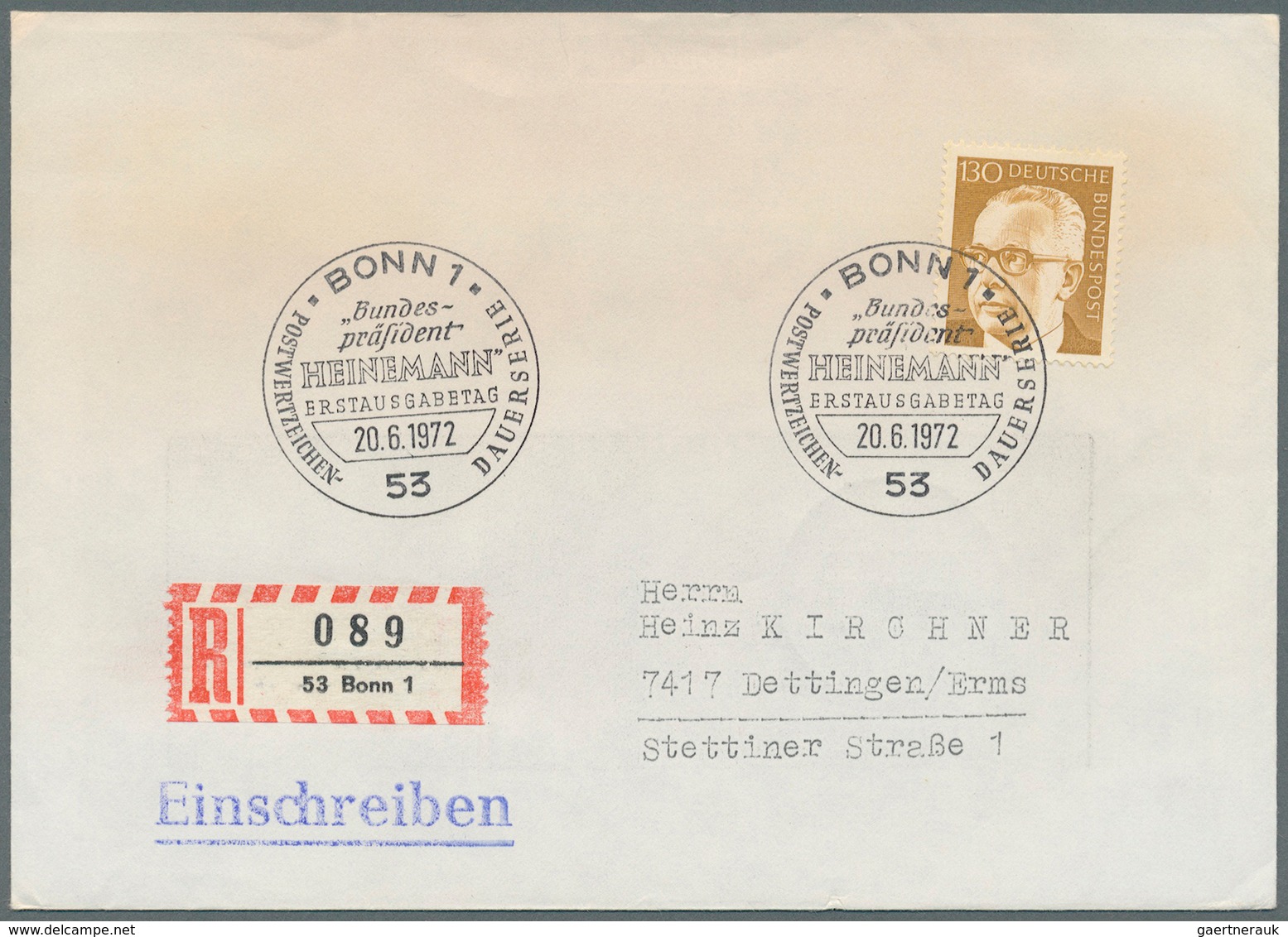 Bundesrepublik - Besonderheiten: 1953/1975, Ca. 50 Stück Freimarkenfrankaturen, Besondere Versendung - Other & Unclassified