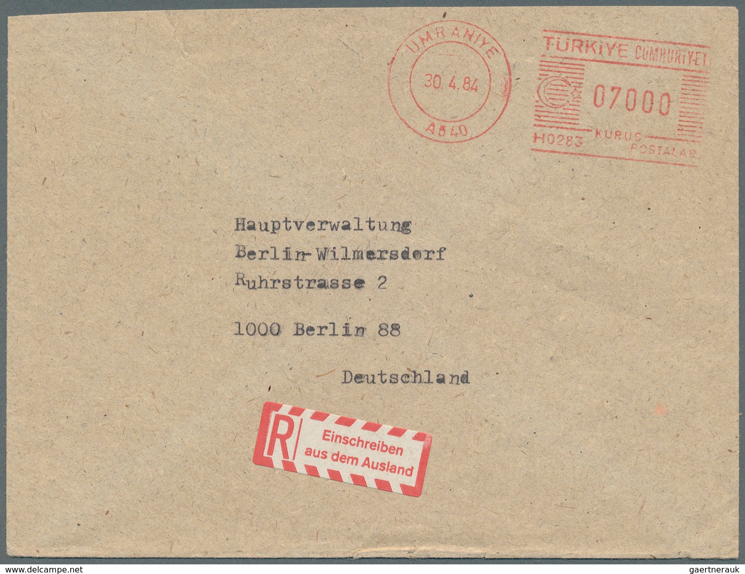 Bundesrepublik - Besonderheiten: 1953/1975, ca. 50 Stück Freimarkenfrankaturen, besondere Versendung