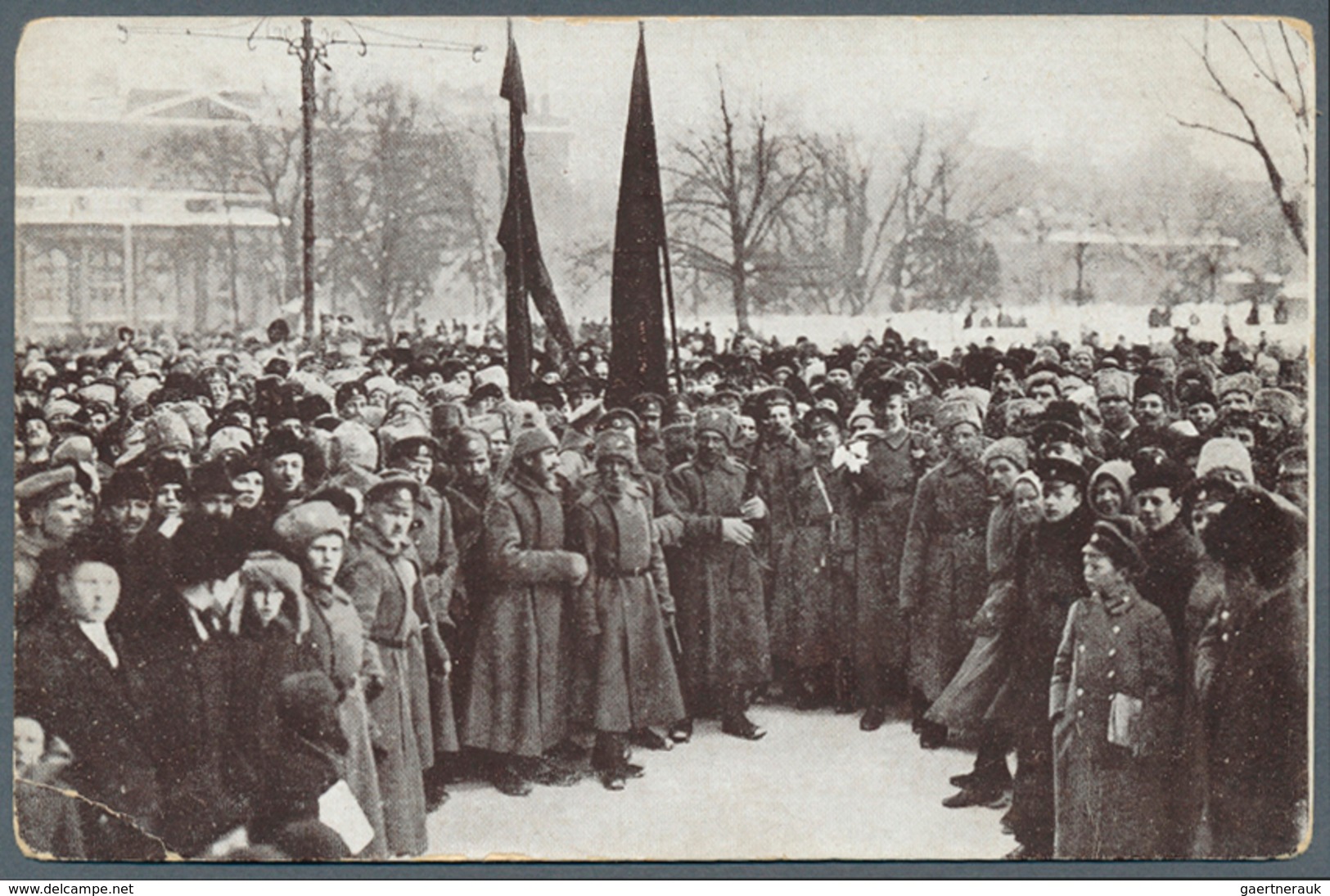 Ansichtskarten: Politik / Politics: RUSSLAND, Revolution 1905 Und Oktoberrevolution 1917, Eine Spann - Personnages