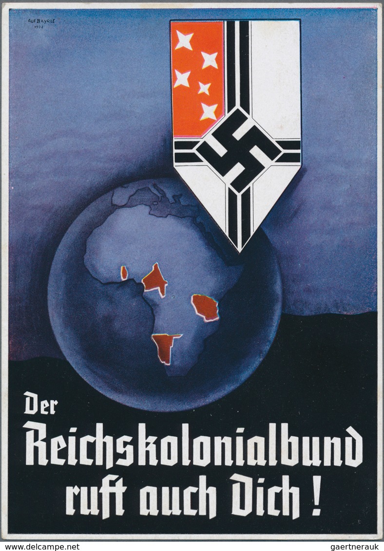 Ansichtskarten: Propaganda: III.REICH, 1938/1942, Gehaltvolle Partie Mit 32 Postkarten, Dabei Viele - Political Parties & Elections