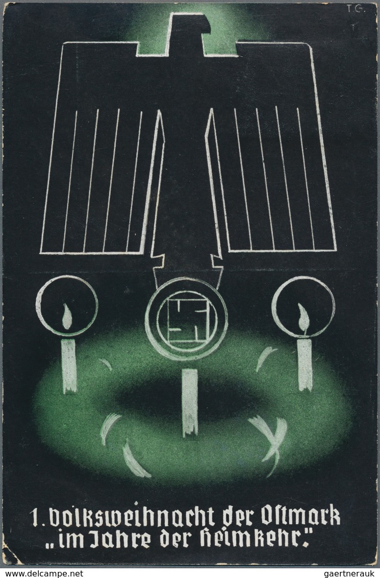 Ansichtskarten: Propaganda: III.REICH, 1938/1942, Gehaltvolle Partie Mit 32 Postkarten, Dabei Viele - Partidos Politicos & Elecciones