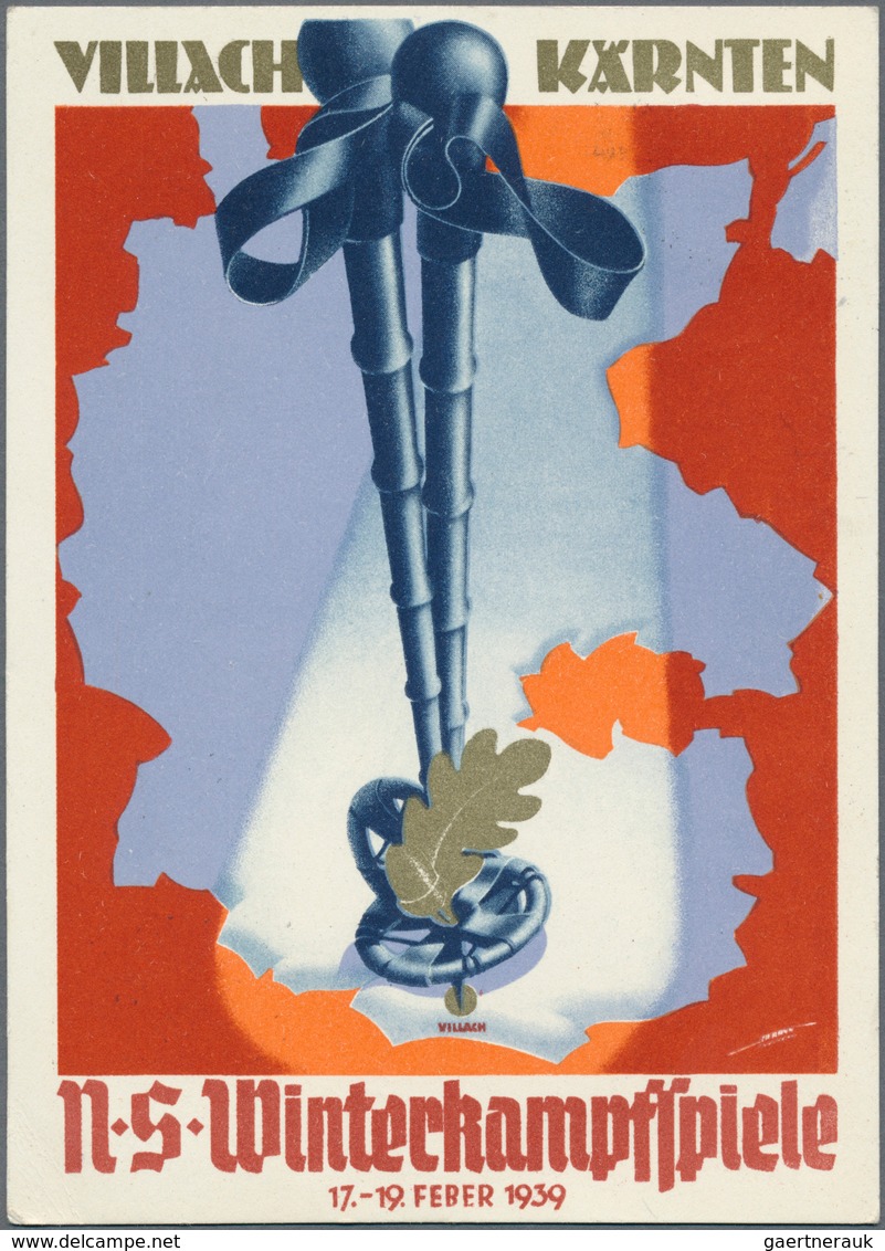 Ansichtskarten: Propaganda: III.REICH, 1938/1942, gehaltvolle Partie mit 32 Postkarten, dabei viele