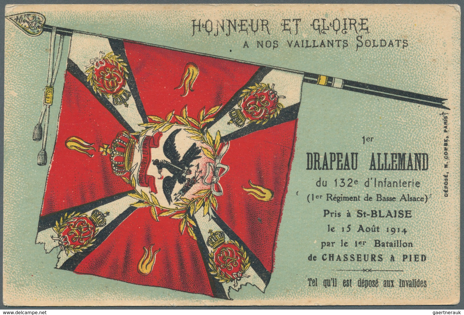 Ansichtskarten: Motive / Thematics: 1. WELTKRIEG / Flaggen, französische Sammlung "Au Drapeau" (Die