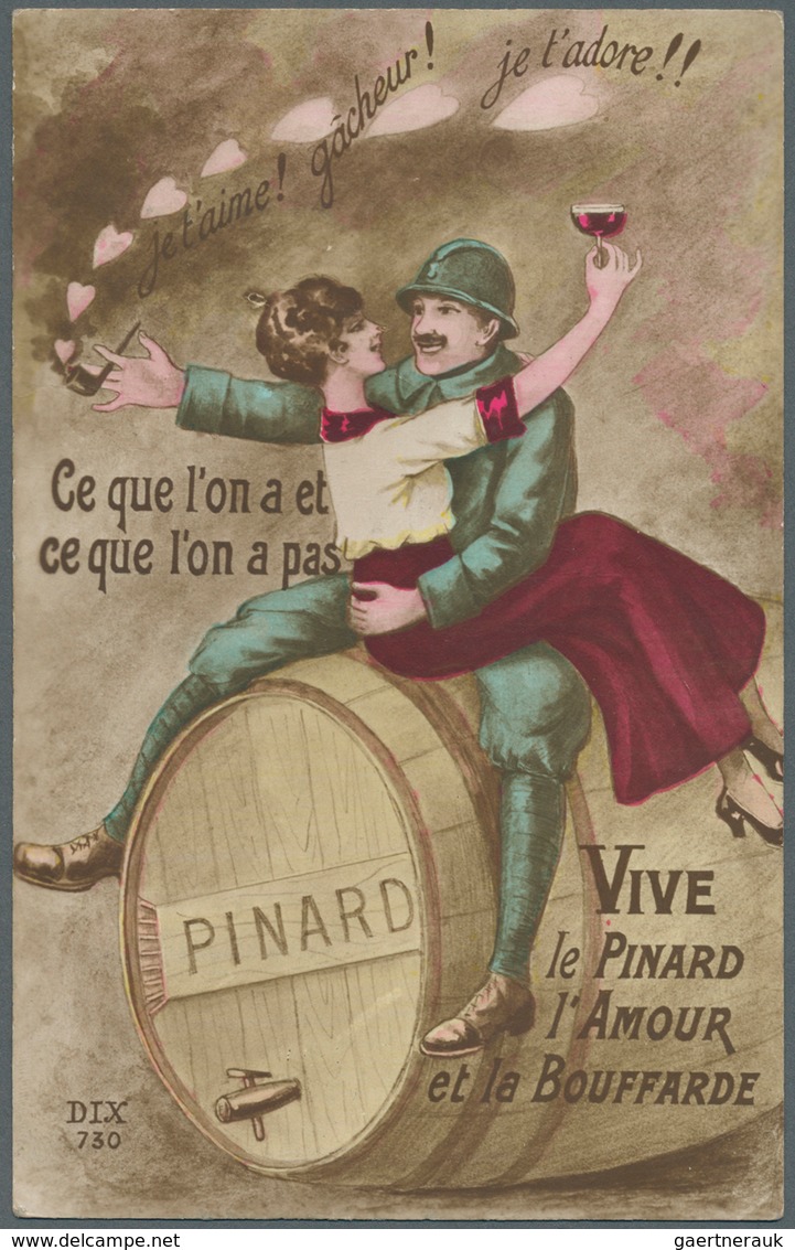 Ansichtskarten: Motive / Thematics: 1. WELTKRIEG, Soldaten, Frauen, Liebe, Ca. 900 Französische Kart - Sonstige & Ohne Zuordnung