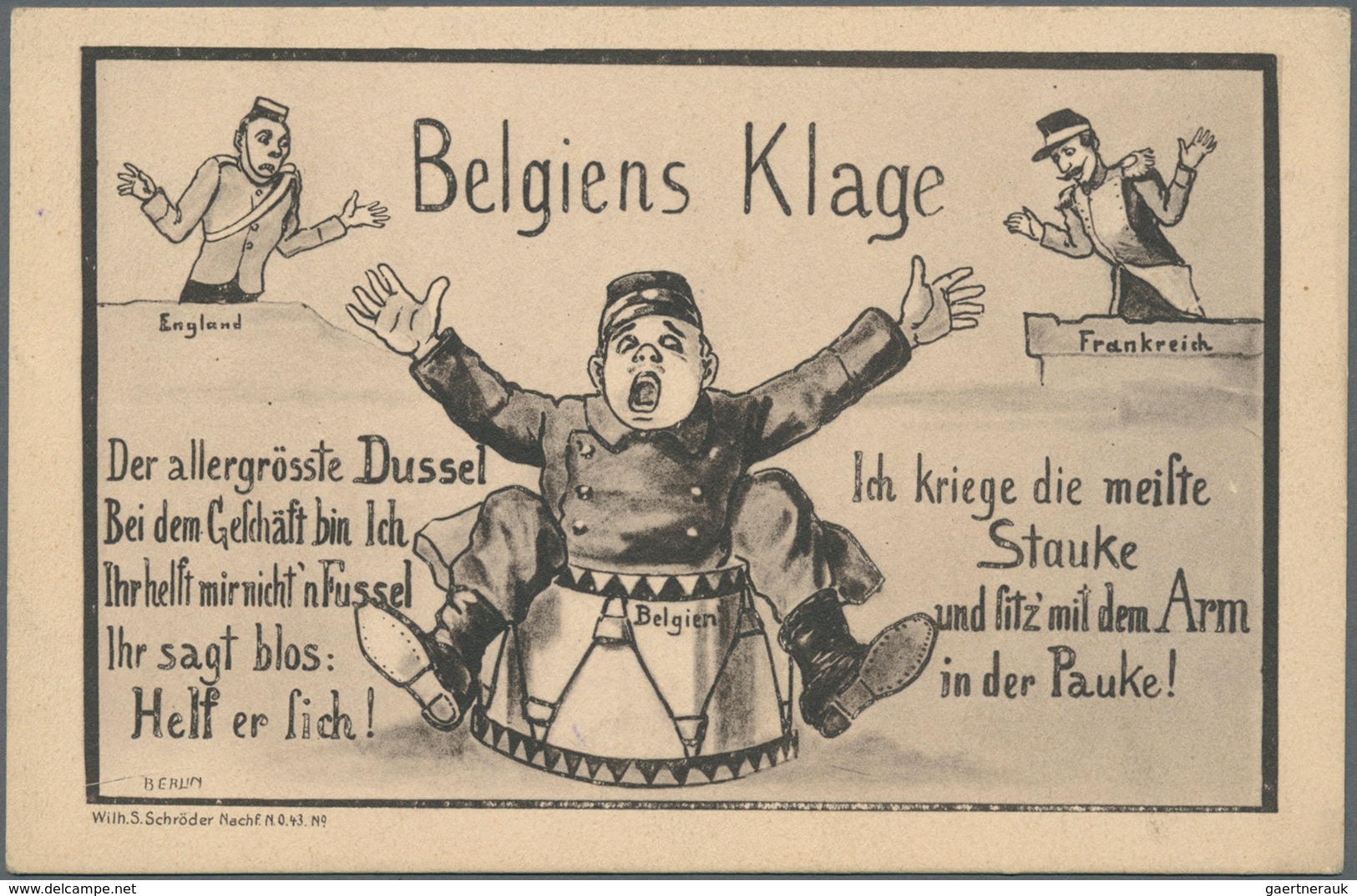 Ansichtskarten: Motive / Thematics: 1.WELTKRIEG DEUTSCHLAND, 1914/1918, Slg. Mit über 300 Karten, Da - Autres & Non Classés