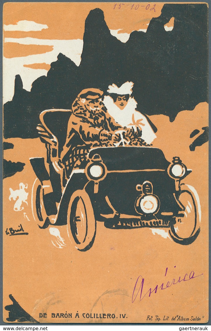 Ansichtskarten: Motive / Thematics: AUTOMOBILE / AUTOFAHRER, Ca. 1900/30, Schachtel Mit Ca. 300 Kart - Sonstige & Ohne Zuordnung