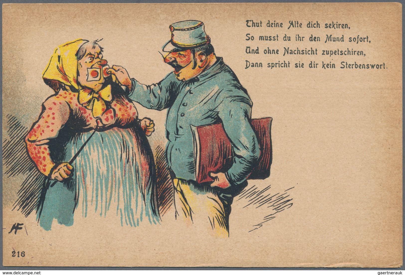 Ansichtskarten: Motive / Thematics: FRAUEN, Gut 180 Historische Ansichtskarten, Alles Karikaturen, ü - Autres & Non Classés