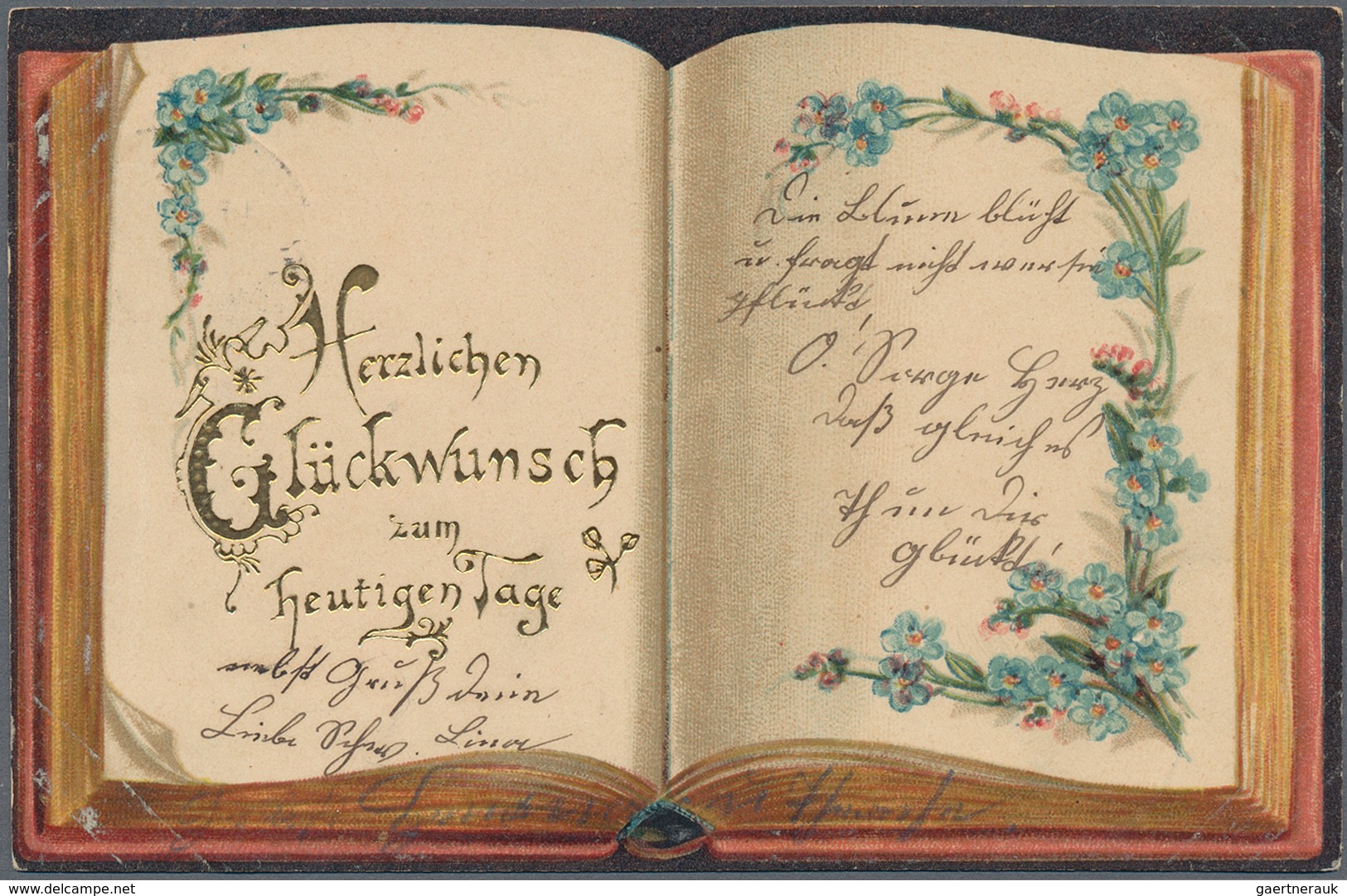 Ansichtskarten: Motive / Thematics: GLÜCKWUNSCH / ALLGEMEIN, über 600 Historische Ansichtskarten übe - Other & Unclassified