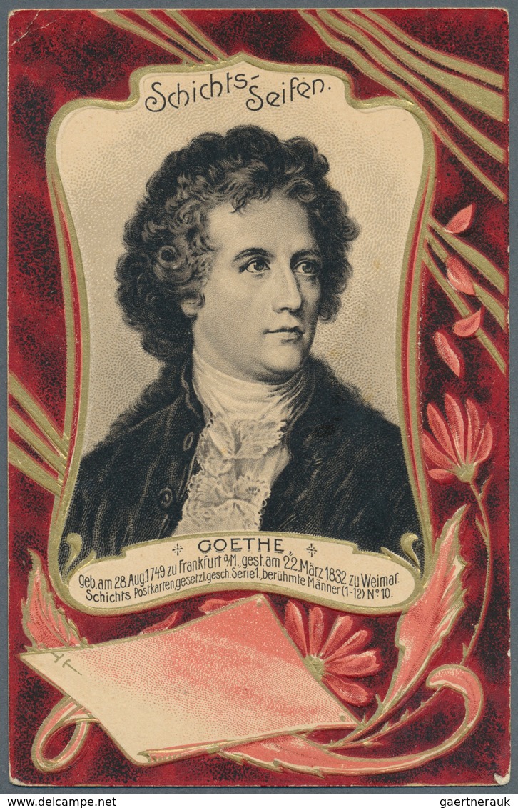 Ansichtskarten: Motive / Thematics: LITERATUR / GOETHE, Johann Wolfgang (1749-1832), Genialer Und Vi - Other & Unclassified