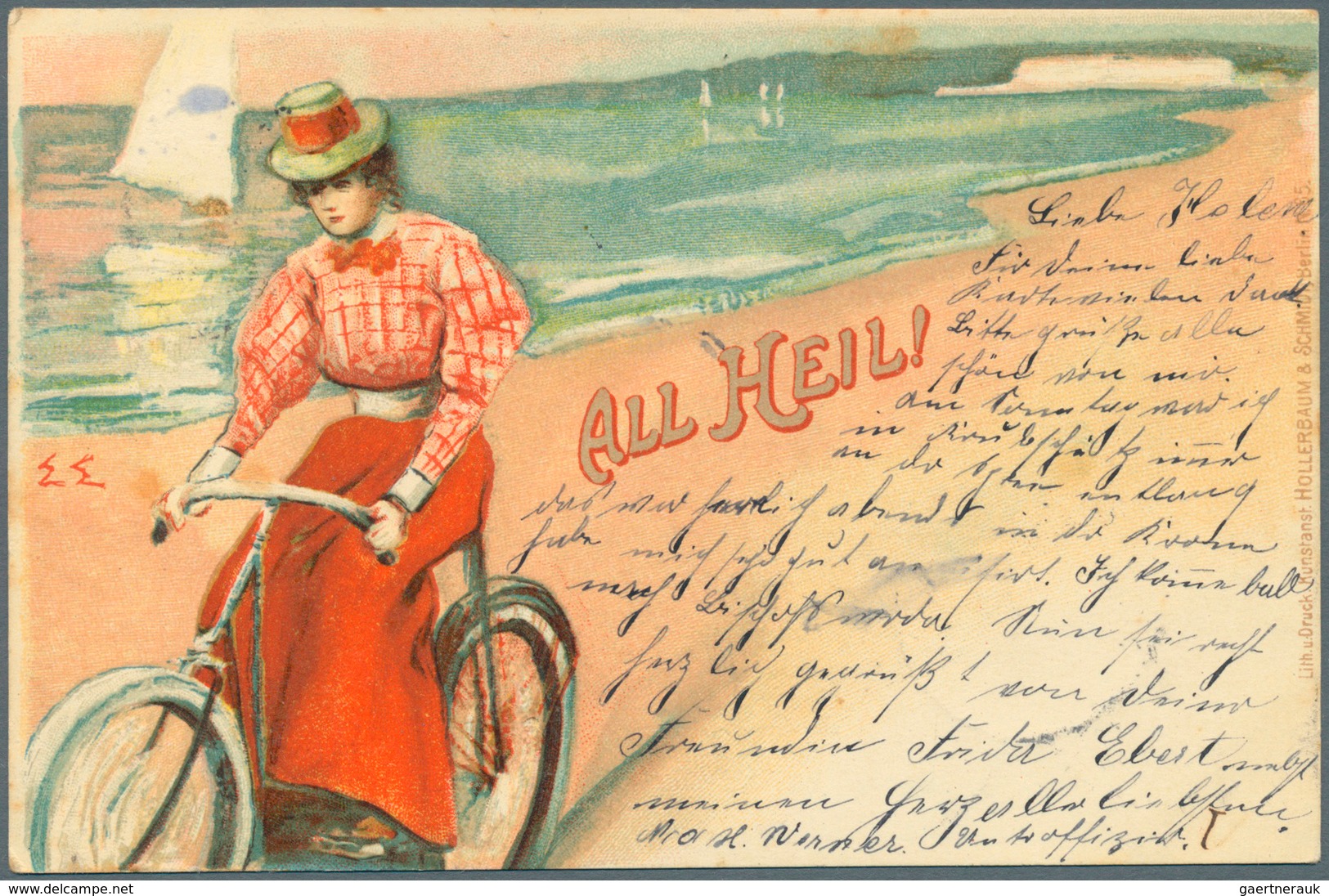 Ansichtskarten: Motive / Thematics: RADFAHRER, Eine Vielseitige Partie Ab 1898 Bis Ca. 1905 Mit 41 V - Other & Unclassified