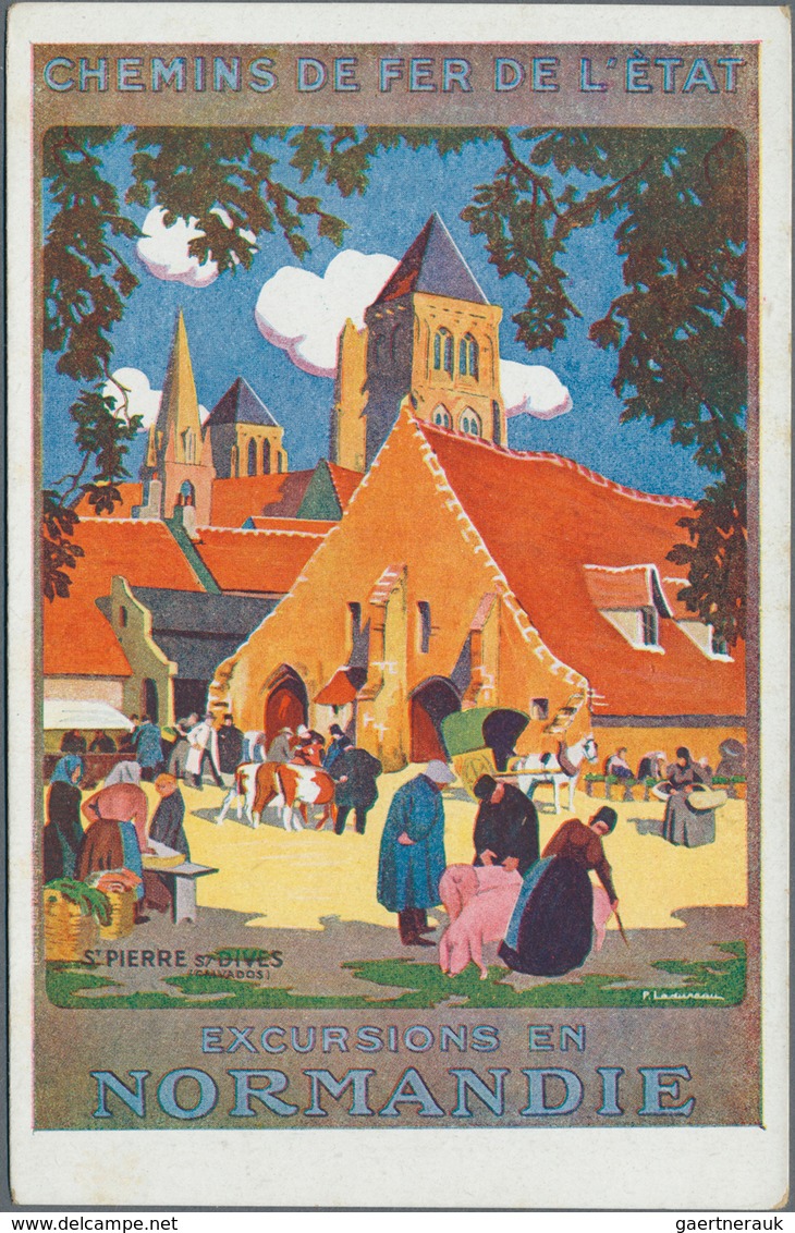 Ansichtskarten: Motive / Thematics: WERBUNG / REKLAME / AUSTSTELLUNGEN, ca. 1900/50, interessanter P