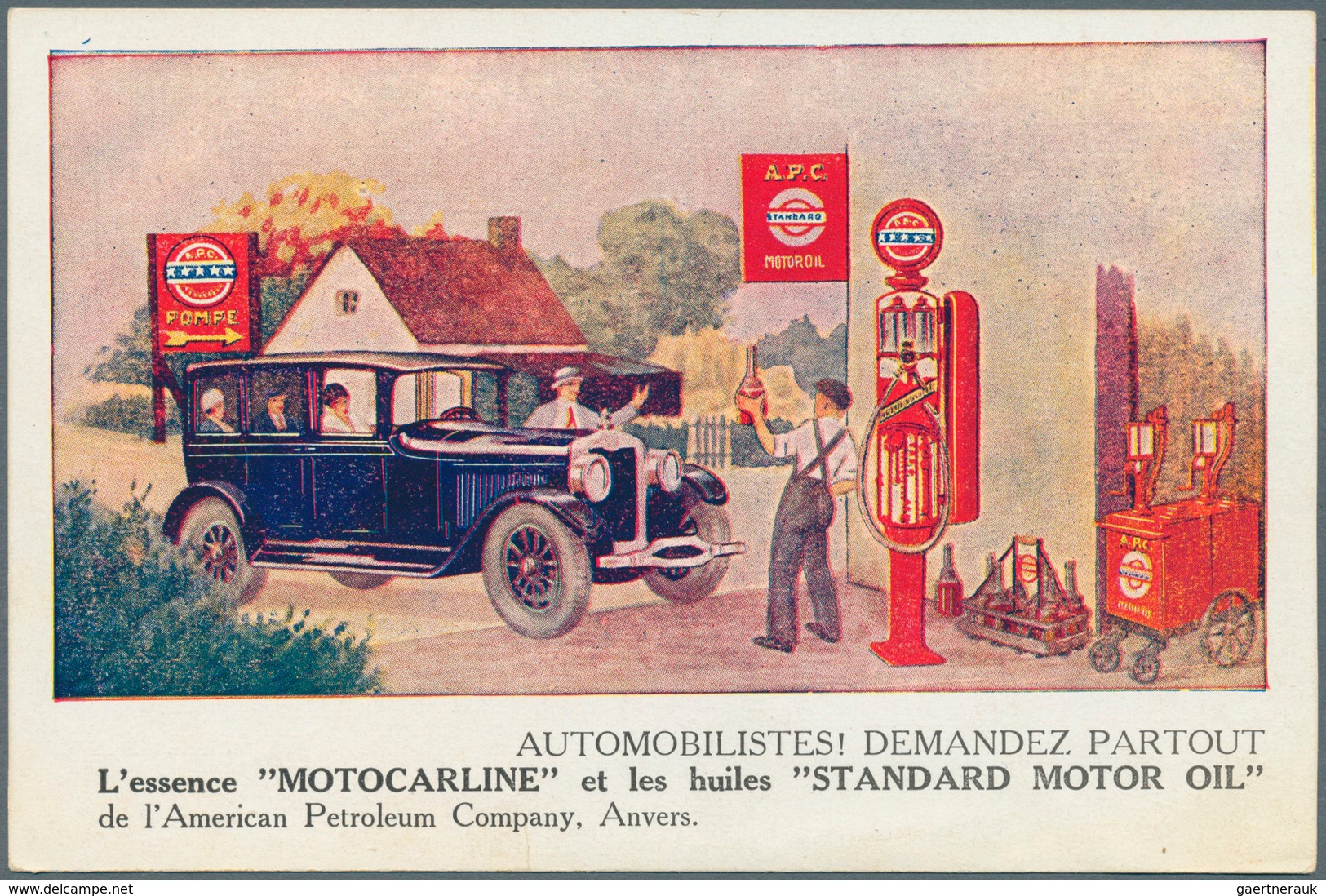 Ansichtskarten: Motive / Thematics: WERBUNG / REKLAME, Automobile Und Kraftstoffe, Eine Schöner Best - Other & Unclassified