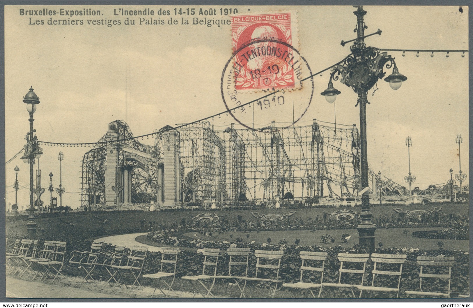 Ansichtskarten: Alle Welt: BELGIEN, Bruxelles Brüssel Brand Während Der Weltausstellung EXPO 1910, R - Sin Clasificación