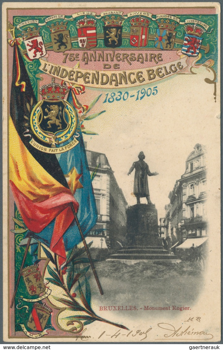 Ansichtskarten: Alle Welt: BELGIEN, Knapp 100 Historische Ansichtskarten Ab 1897 Mit Zahlreichen Kol - Ohne Zuordnung