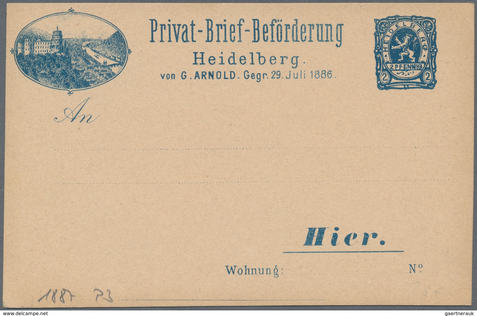 Ansichtskarten: Baden-Württemberg: HEIDELBERG (alte PLZ 6900), 42 Vorläufer Und Frühe Lithographien, - Autres & Non Classés