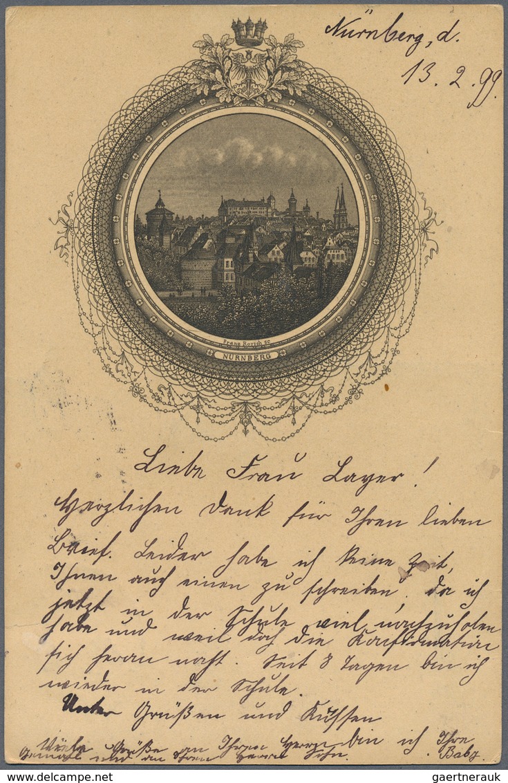 Ansichtskarten: Bayern: NÜRNBERG (alte PLZ 8500), 23 Unterschiedliche Vorläuferkarten Ab 1886, Gebra - Other & Unclassified