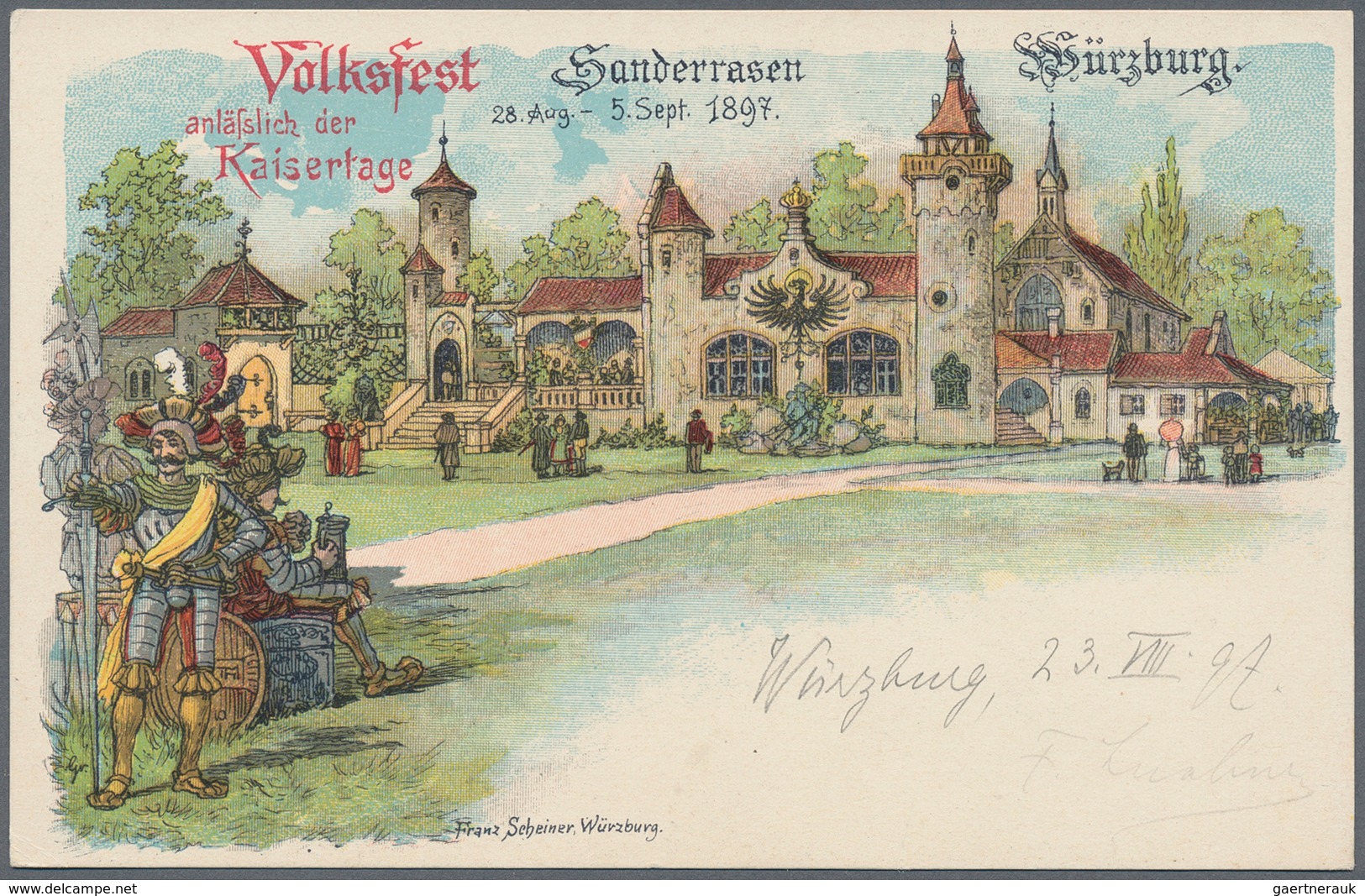 Ansichtskarten: Bayern: WÜRZBURG (alte PLZ 8700), Lot Mit 45 Historischen Ansichtskarten Ab 1889. Ei - Sonstige & Ohne Zuordnung