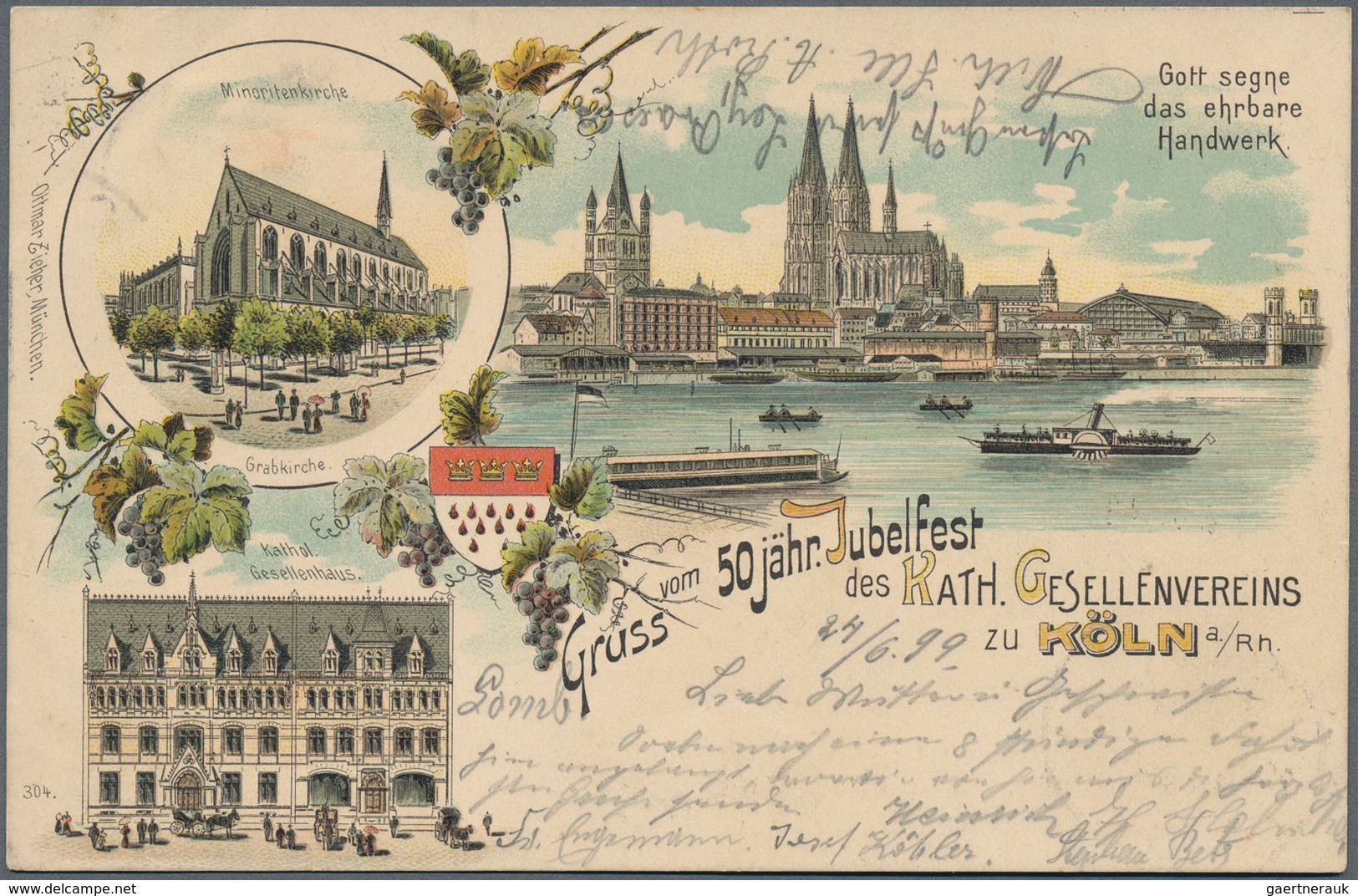 Ansichtskarten: Nordrhein-Westfalen: KÖLN, 1889/1910, schöne Sammlung mit ca.100 meist gelaufenen Ka