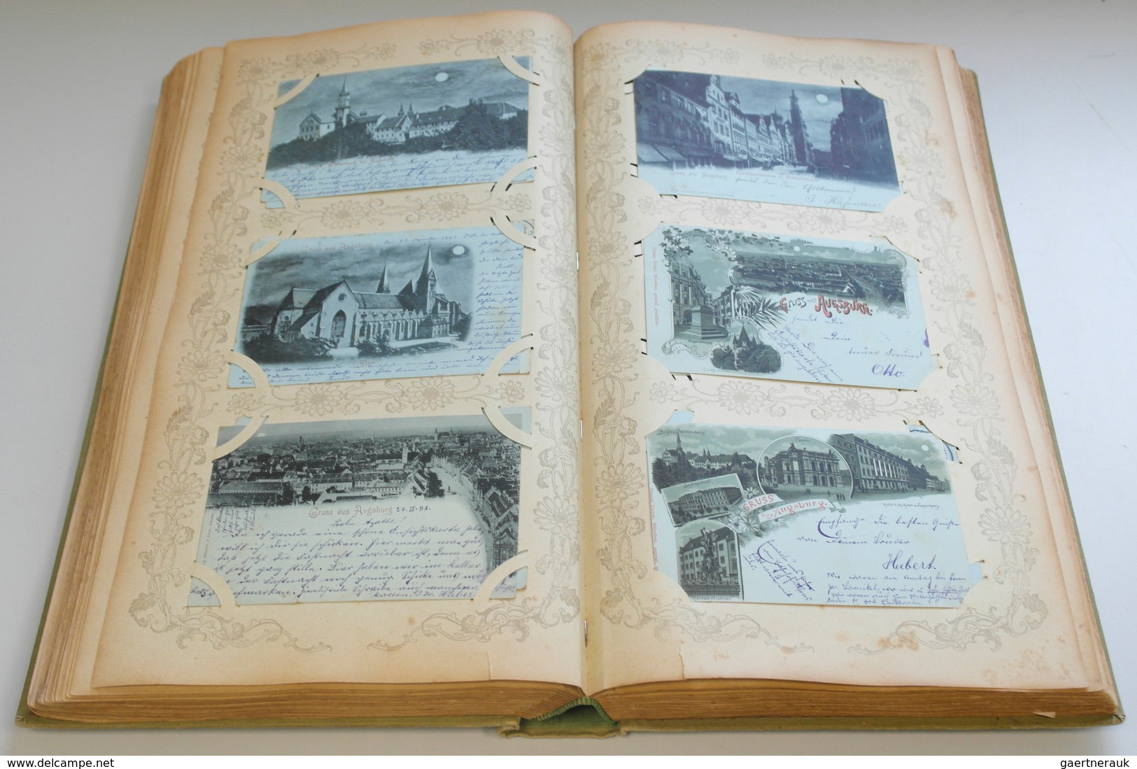 Ansichtskarten: 1895-1905, Tolles Album Mit 400 Gebrauchten AK An Eine Adresse, Nur Topographische K - 500 Postales Min.