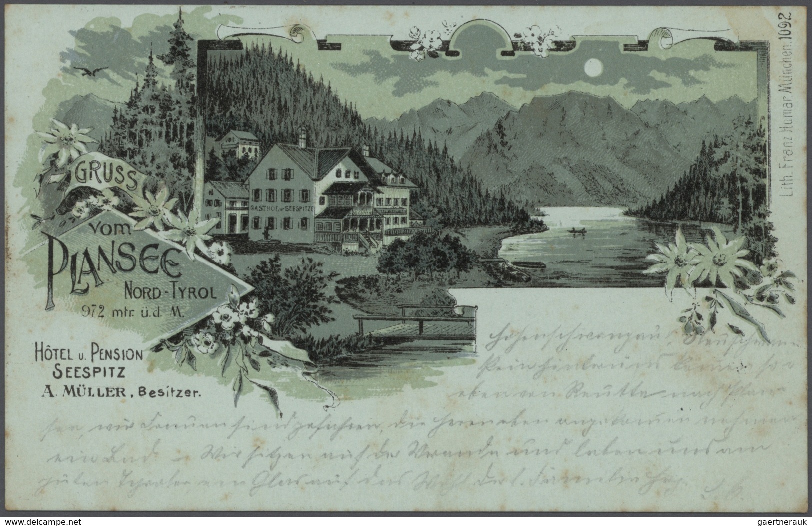 Ansichtskarten: 1895-1905, tolles Album mit 400 gebrauchten AK an eine Adresse, nur topographische K