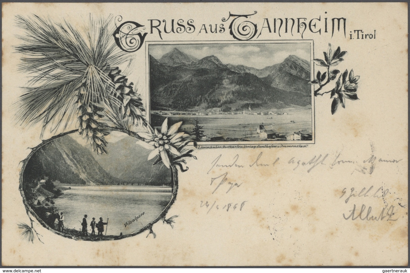 Ansichtskarten: 1895-1905, tolles Album mit 400 gebrauchten AK an eine Adresse, nur topographische K