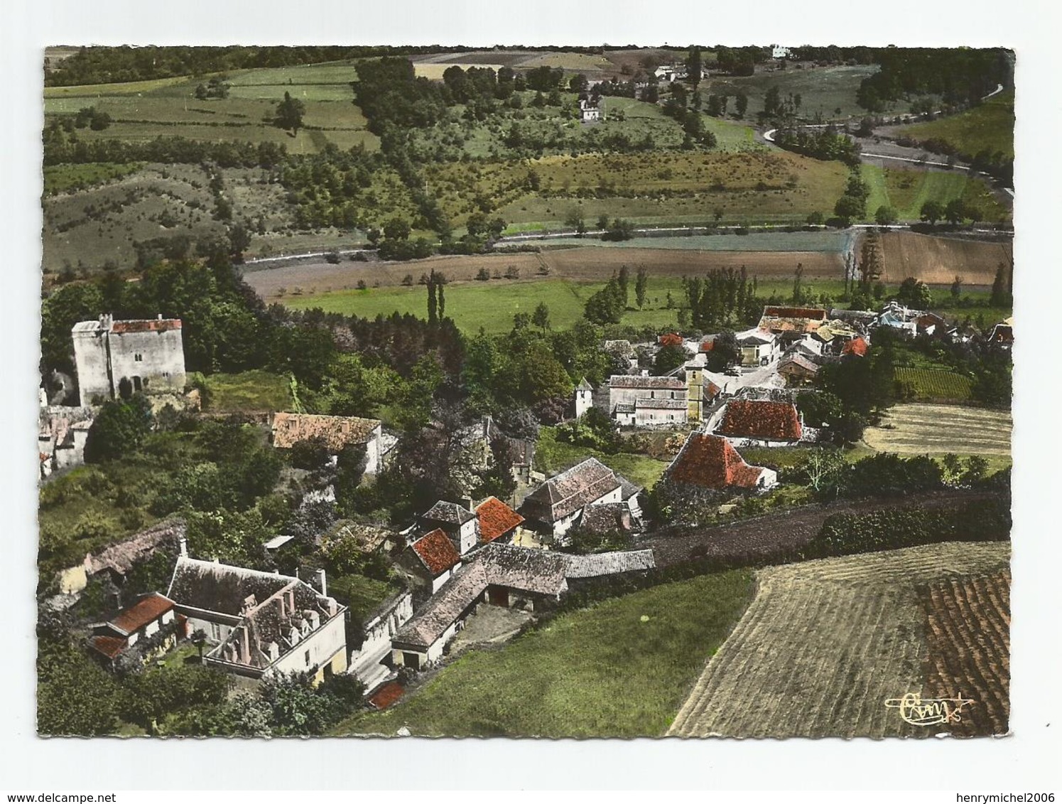 24 Dordogne Montferrand Vue Aérienne Et Le Chateau 1964 - Autres & Non Classés