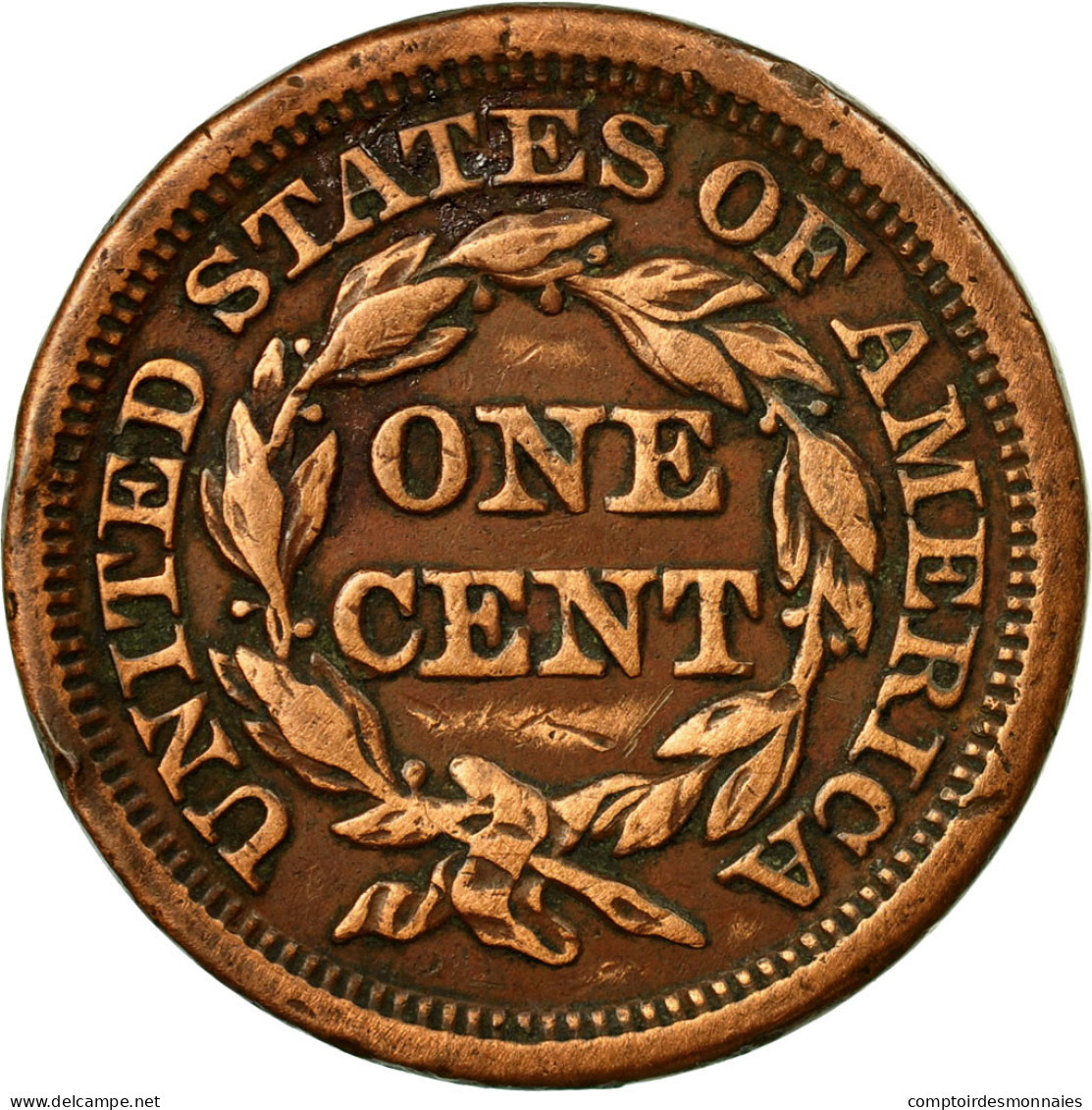 Monnaie, États-Unis, Braided Hair Cent, Cent, 1847, U.S. Mint, Philadelphie - 1840-1857: Braided Hair