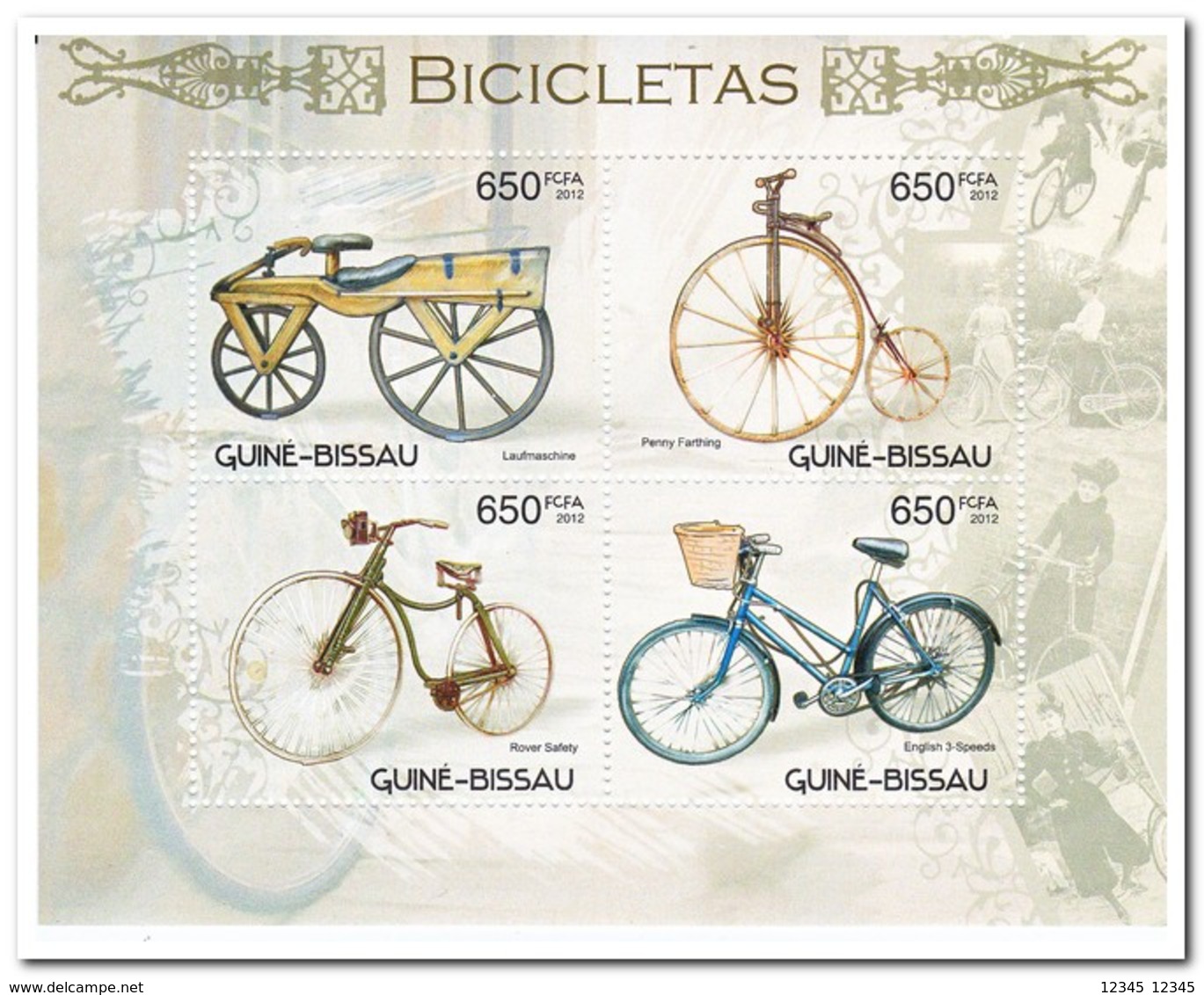 Guinea Bissau 2012, Postfris MNH, Bicycles - Guinea-Bissau