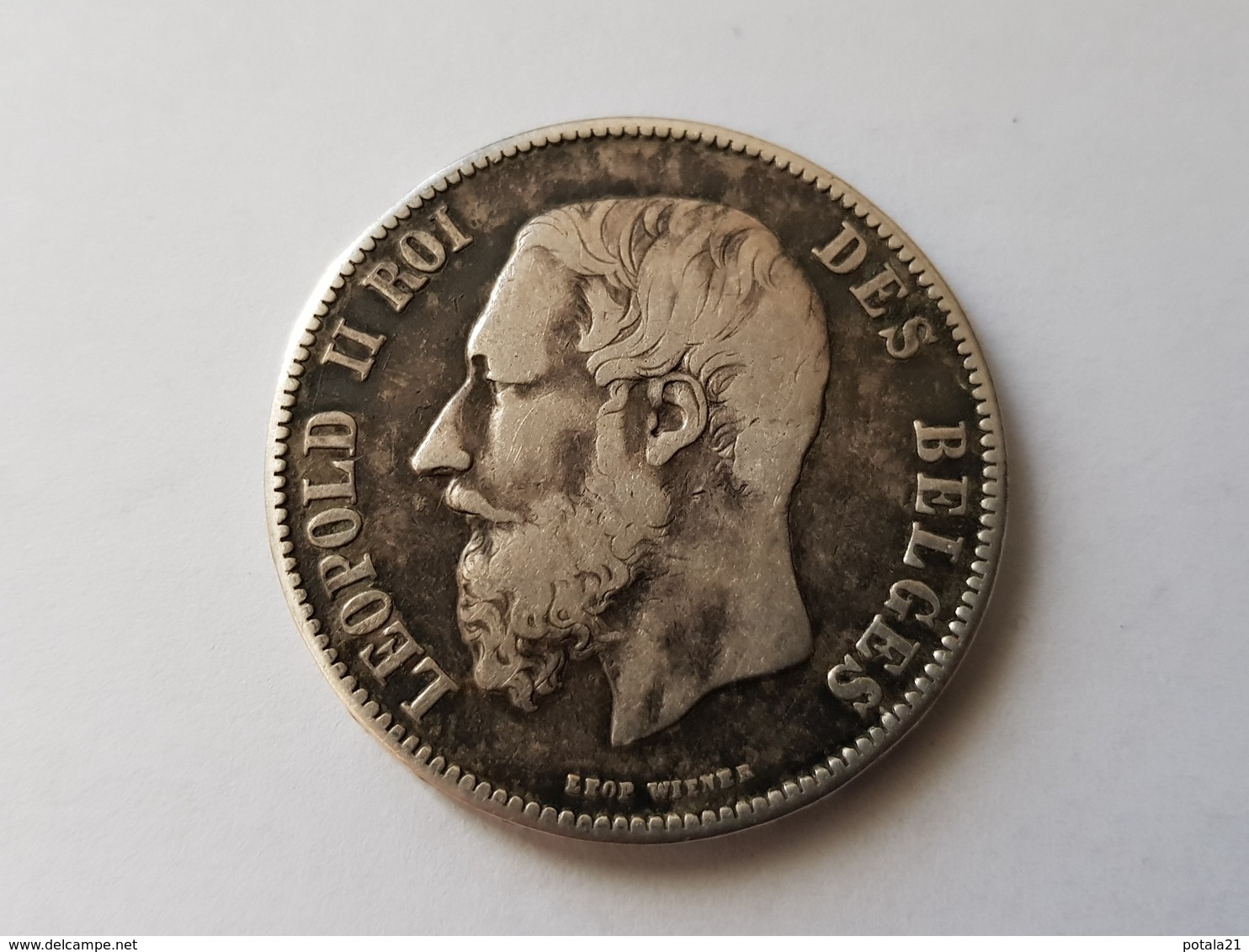 5 Francs Leopold 2 - 1871 - Argent - 5 Francs