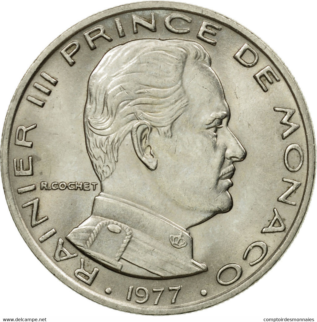 Monnaie, Monaco, Rainier III, Franc, 1977, TTB, Nickel, Gadoury:150, KM:140 - 1960-2001 Nouveaux Francs