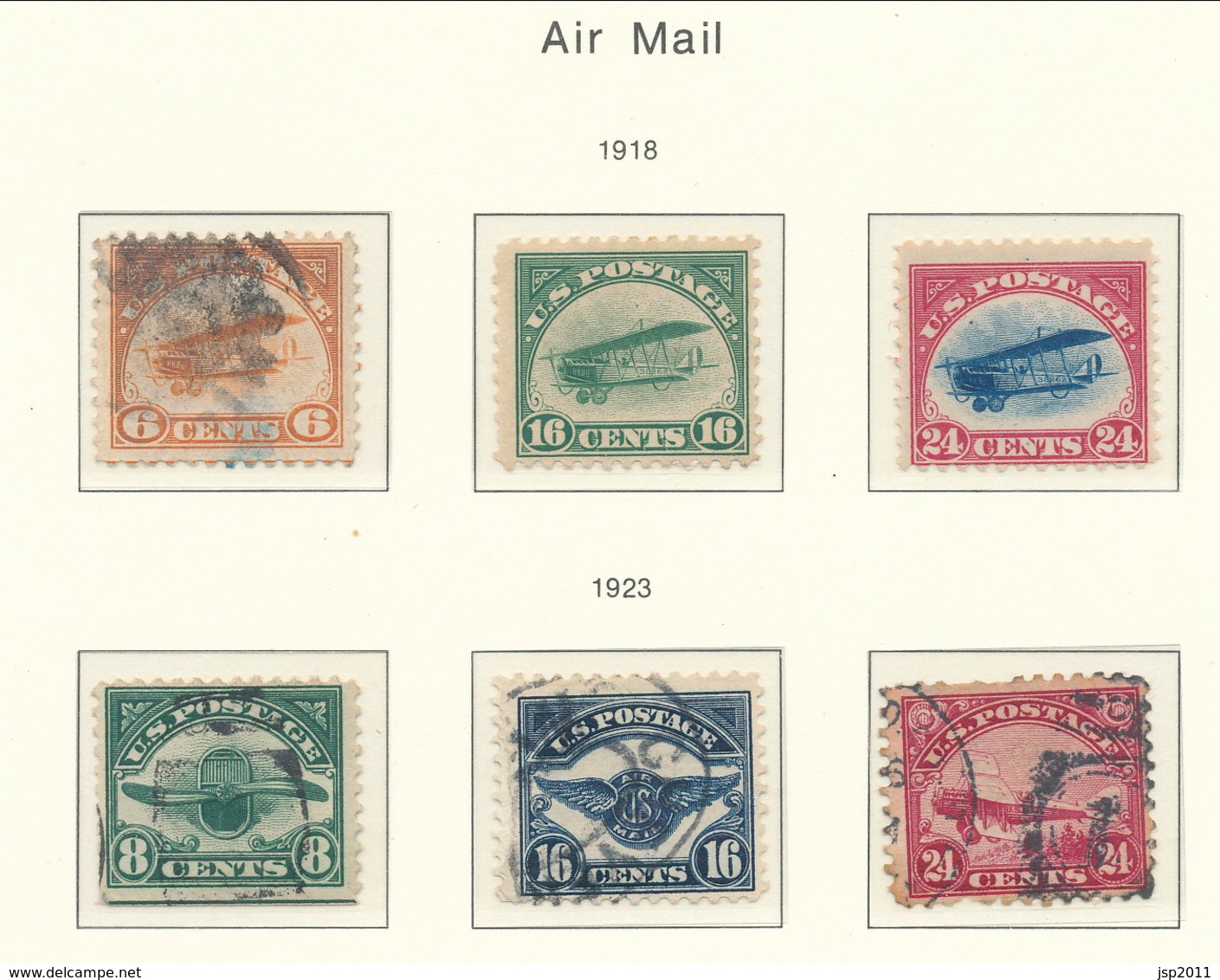 USA 1918-1923 Air Mail Scott # C1-C6.Airplanes. Mixed Used And MNH. See Scans And Detaljed Description. - 1a. 1918-1940 Used