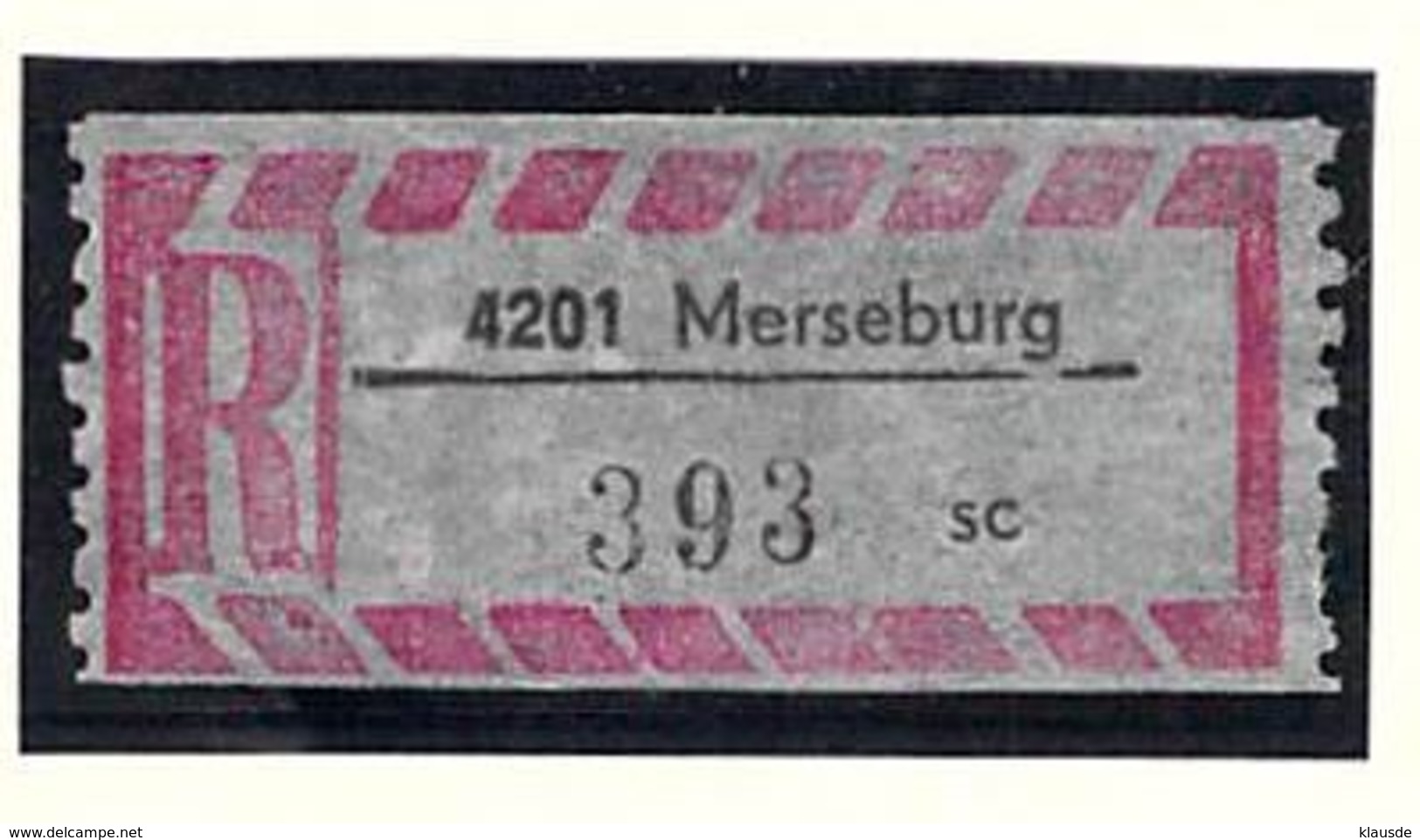 Einschreibzettel 4201 Merseburg - Other & Unclassified