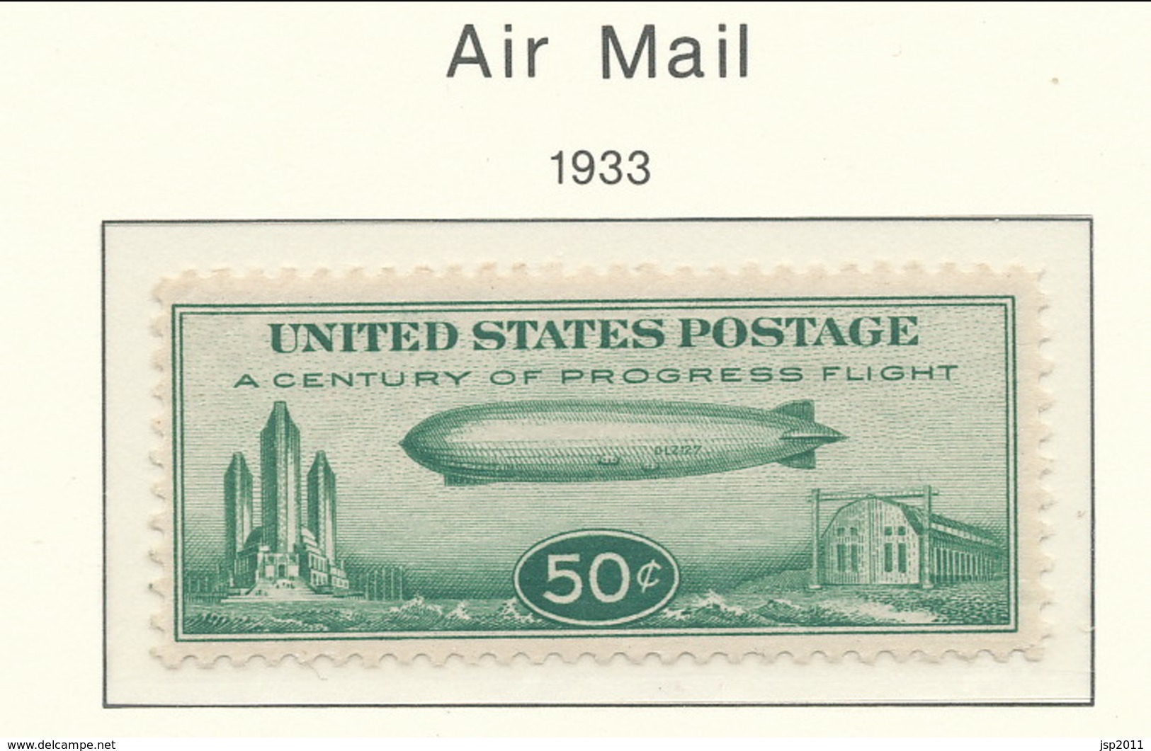 USA 1933Air Mail Scott # C18. Graf Zeppelin. MNH(**) VF-NH - 1b. 1918-1940 Unused