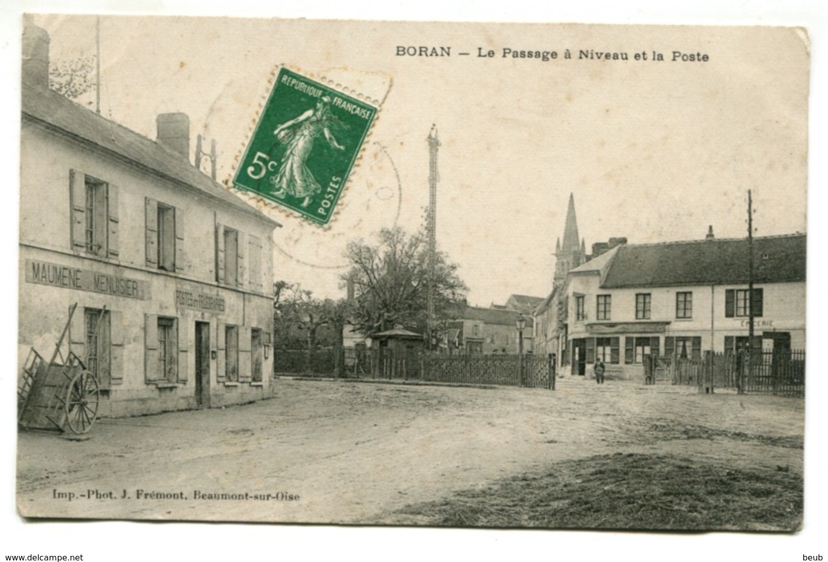 Vlc 60 - Boran : Le Passage à Niveau Et La Poste - Boran-sur-Oise