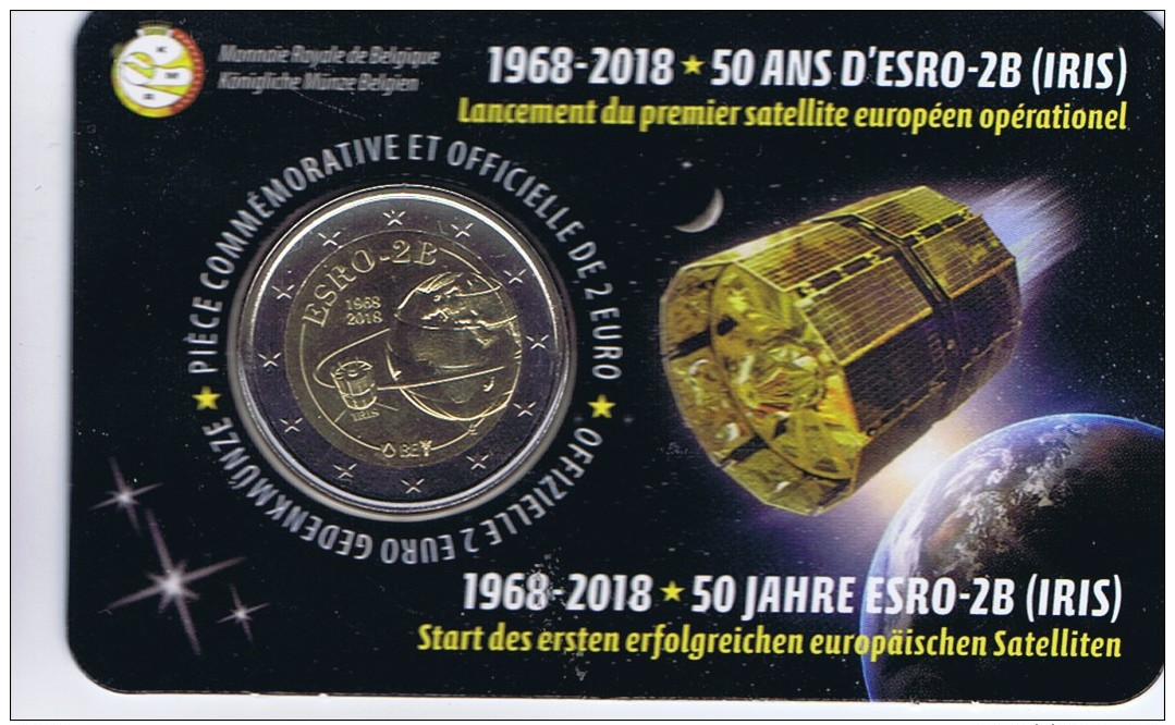 Belgio - 2 Euro Commemorativo Anno 2018 -  Satellite Europeo - Belgio